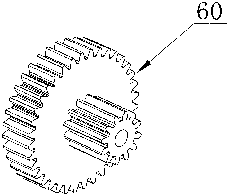 A multi-stage gear transmission system used in a stepping washing machine and the washing machine