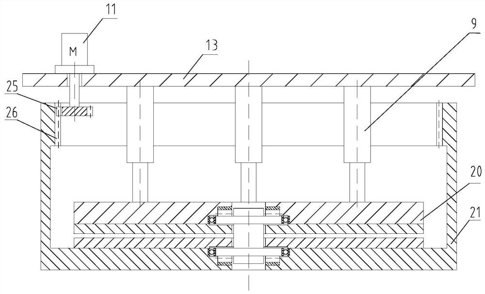 Marine nuclear power platform waste transfer flatbed trolley