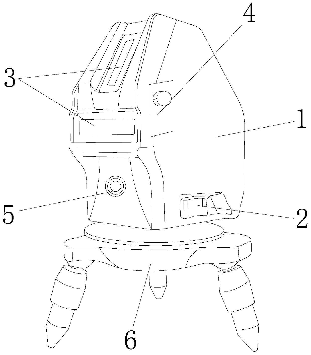 Building tilt monitoring warning infrared gradienter with adjustable rays