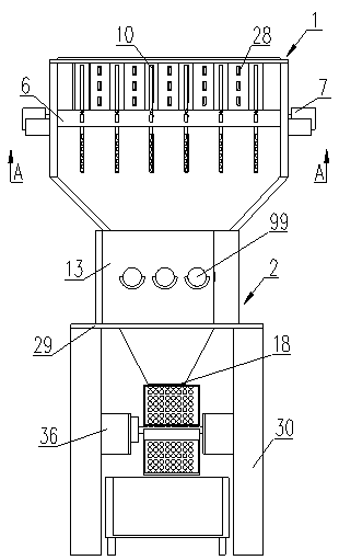 Wood-based panel smashing device