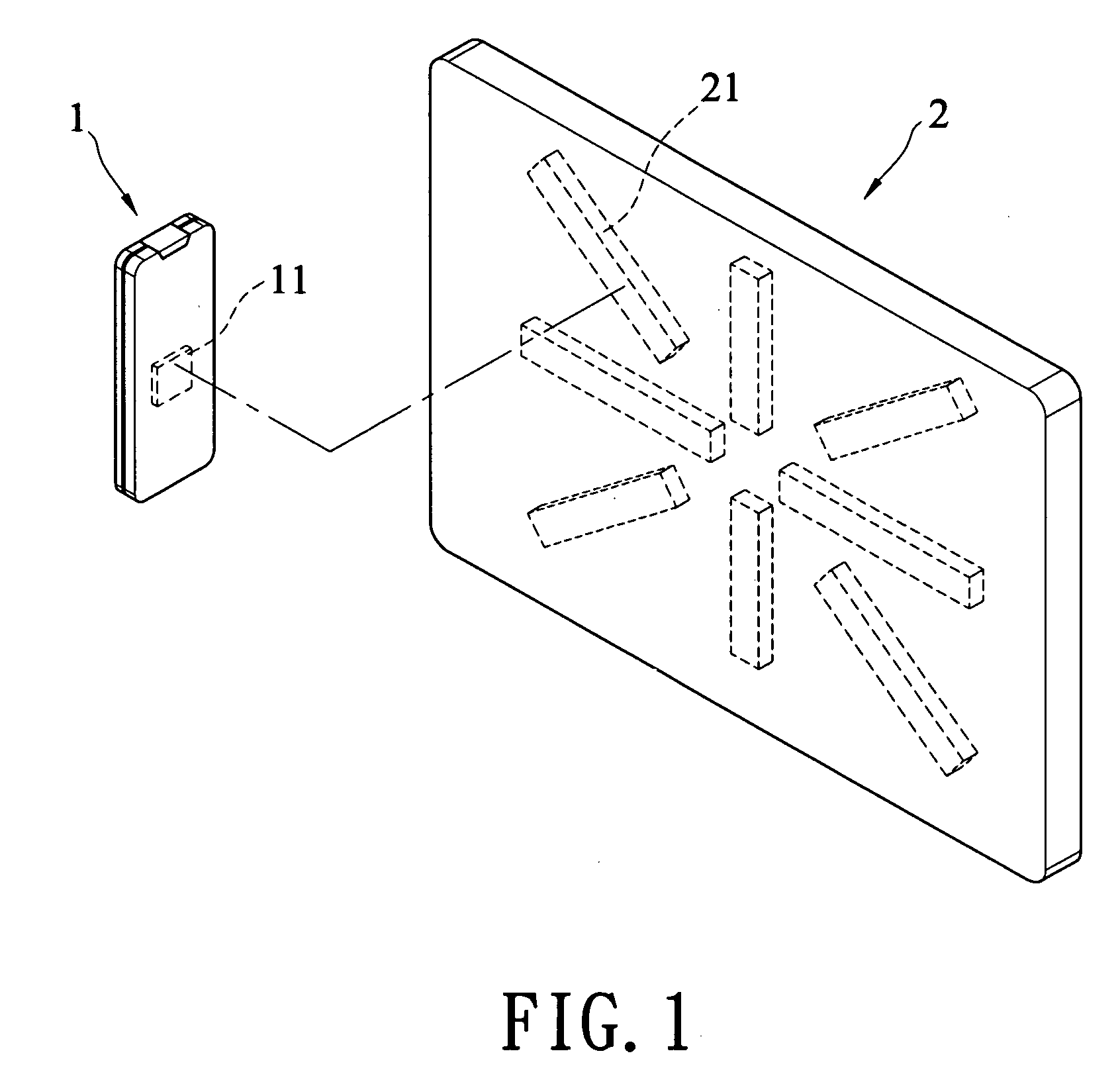 Portable electronic device and magnetic fixation board therefor