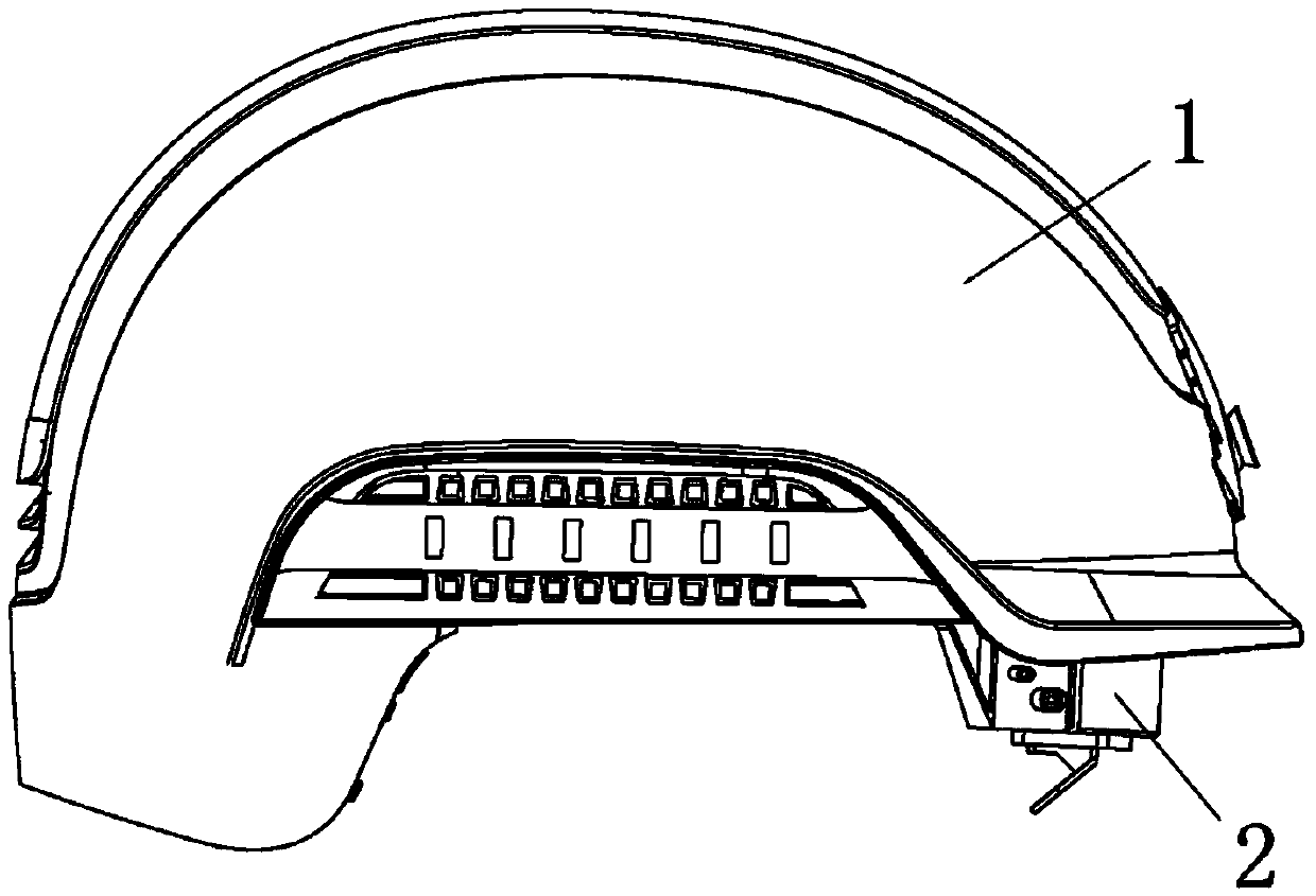 Video module storage structure and helmet