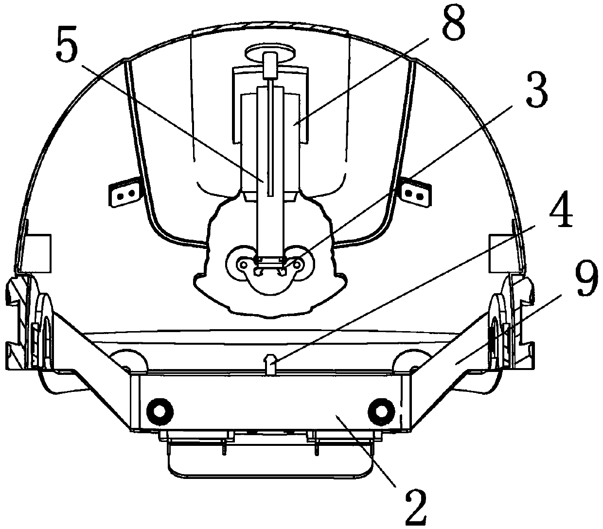 Video module storage structure and helmet