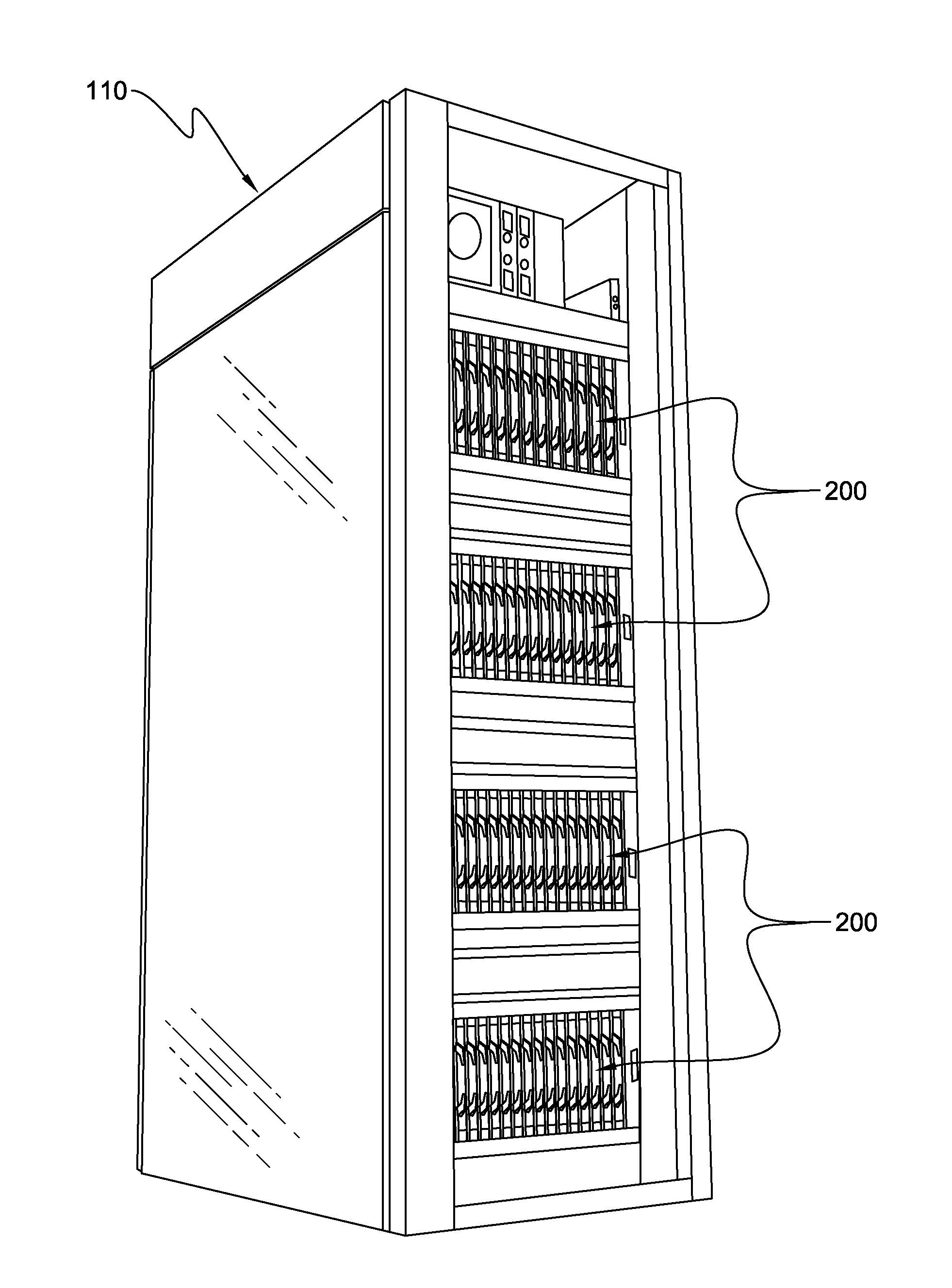 Liquid-cooled electronics rack with immersion-cooled electronic subsystems and vertically-mounted, vapor-condensing unit