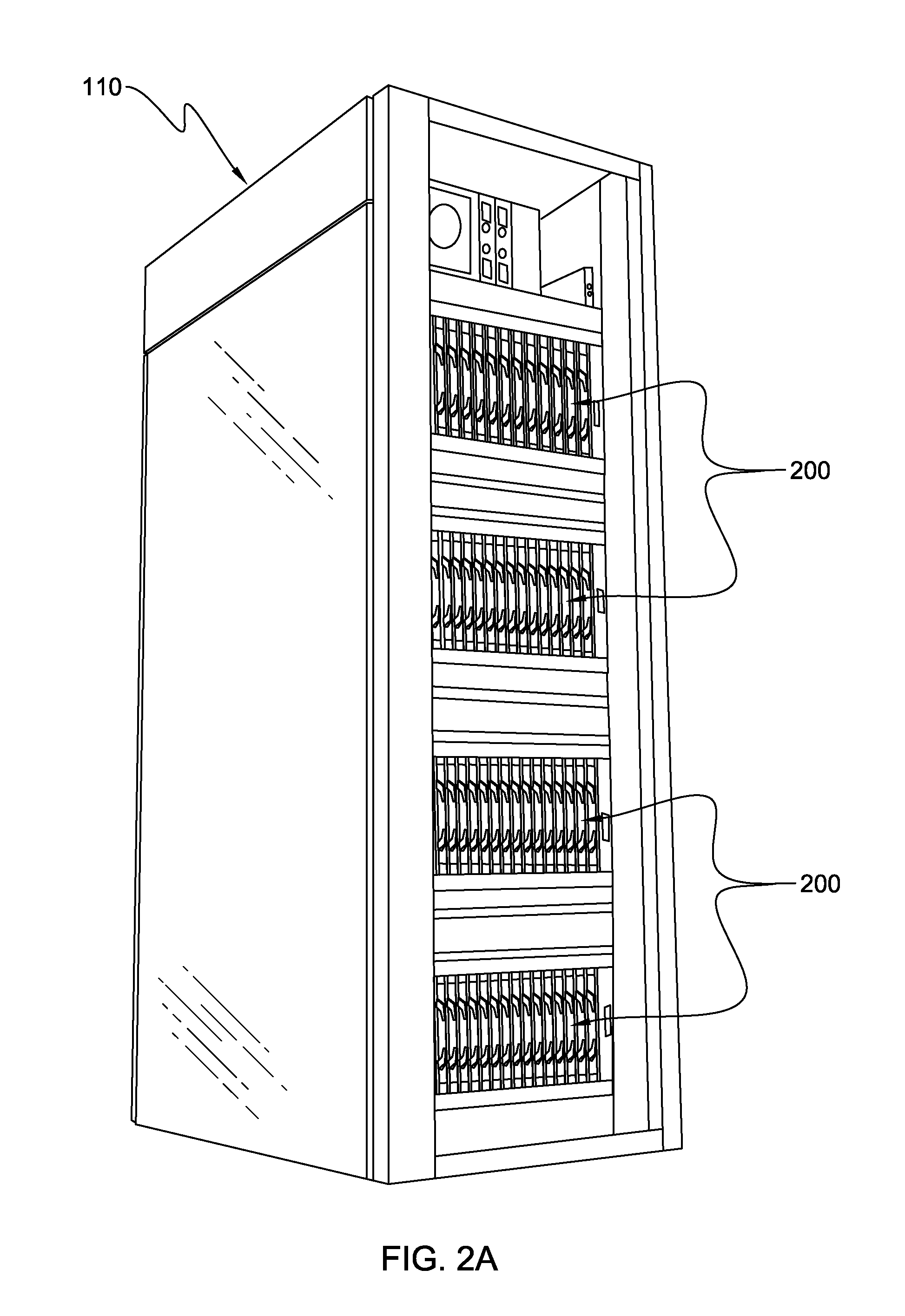 Liquid-cooled electronics rack with immersion-cooled electronic subsystems and vertically-mounted, vapor-condensing unit