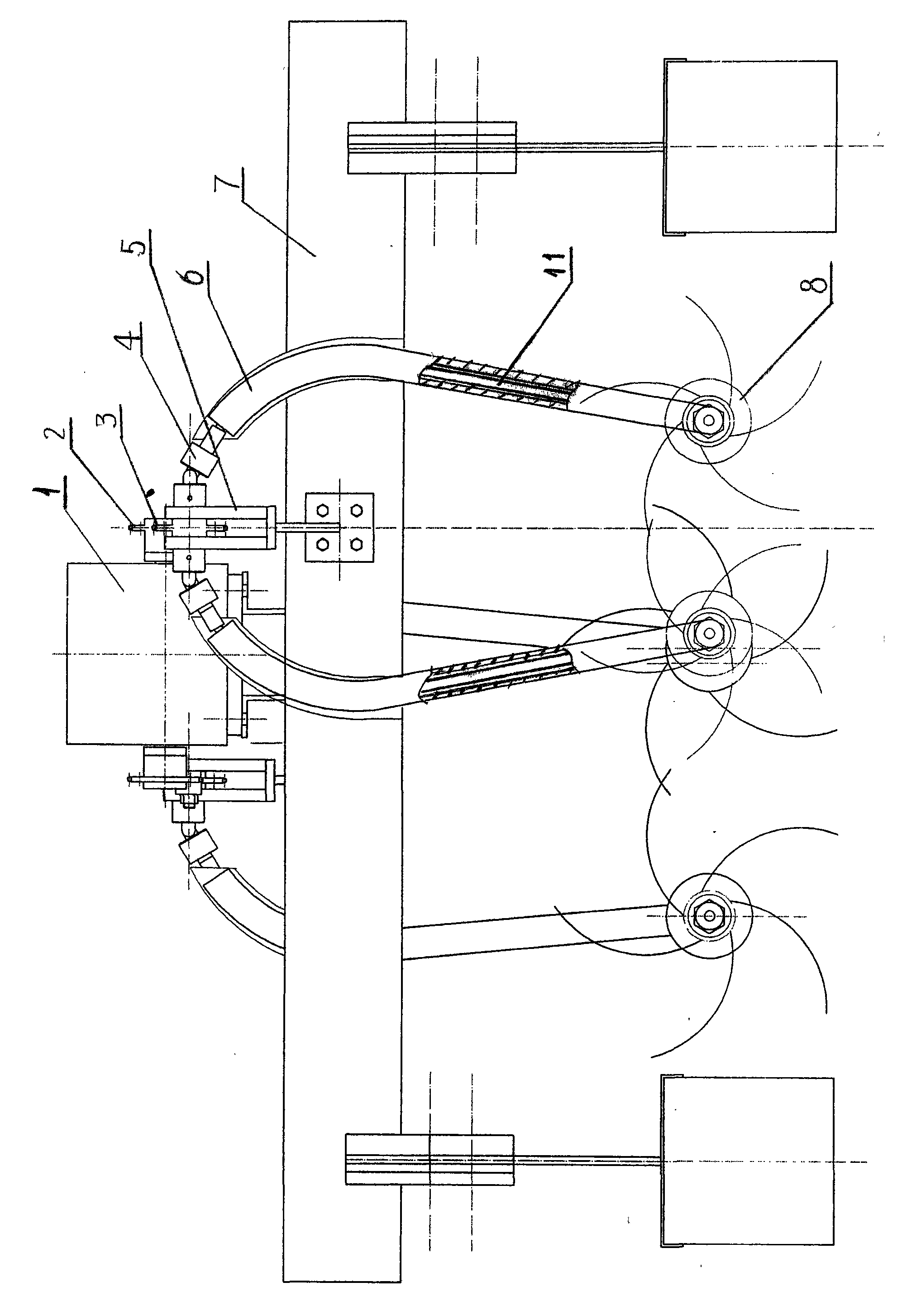 Inter-plant weeding spring-tooth flexible shaft driving mechanism of paddy field weeding machine