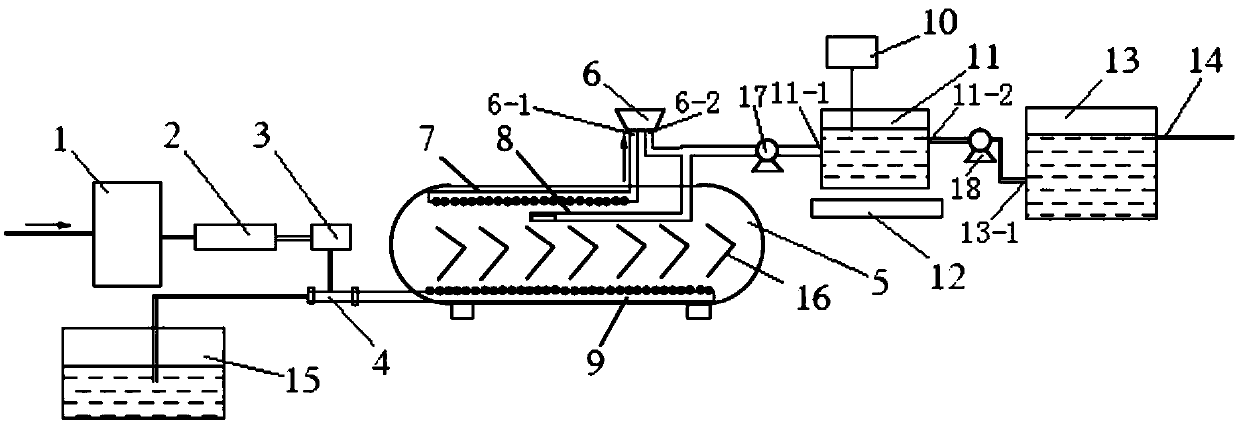 Method for treating cow dung fermented biogas slurry with combined ozone and flocculation