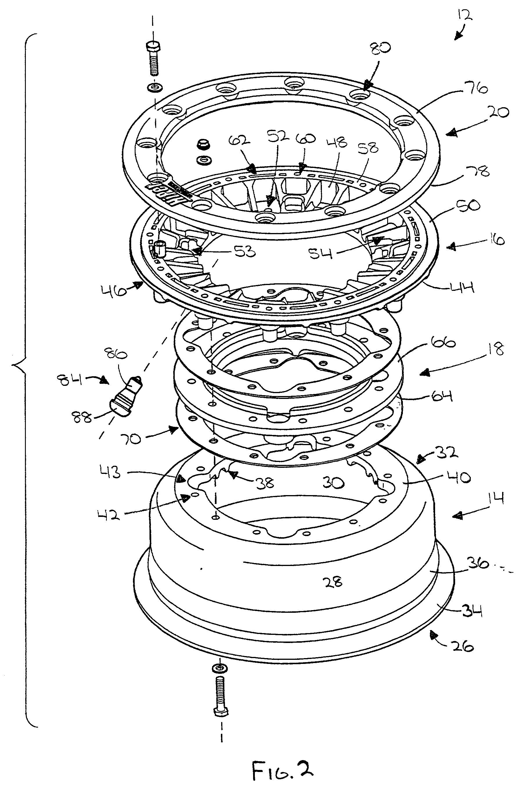 Energy-absorbing flexible polymer vehicle wheel