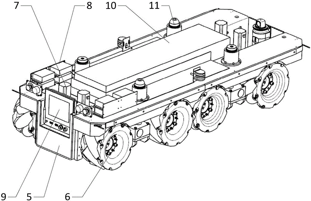 Omnidirectional mobile robot for reloading machine table