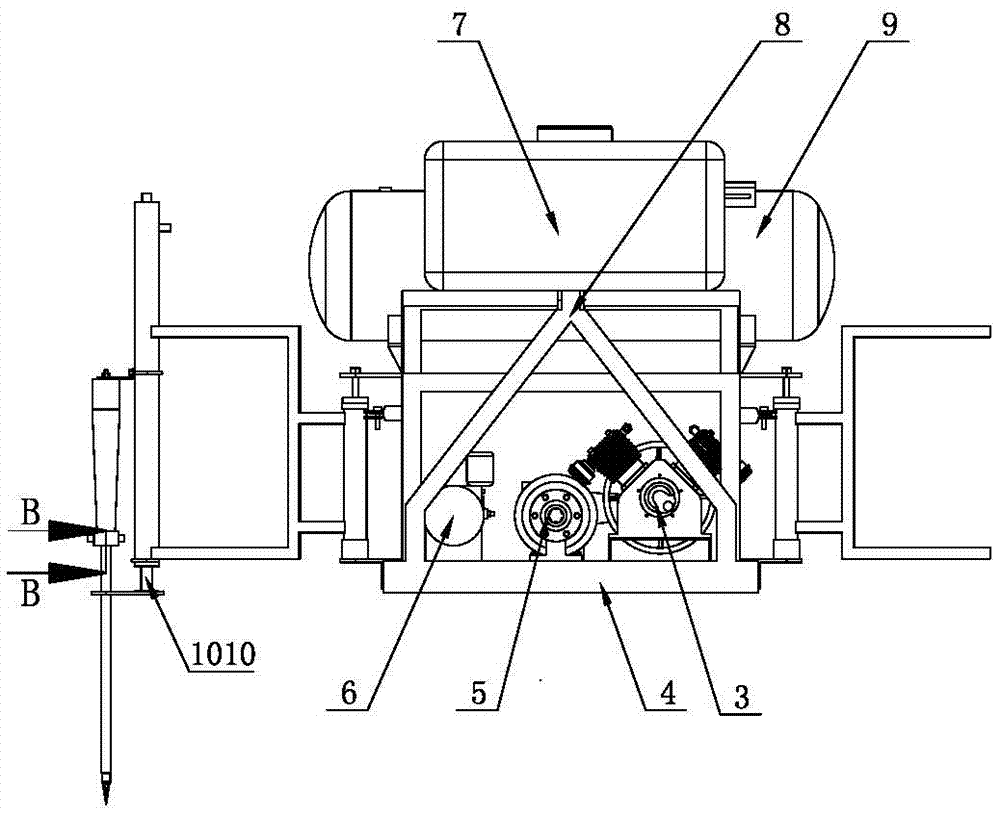 Separation type deep scarification and fertilizer application machine