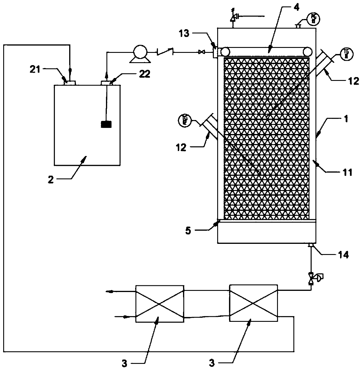 Device for treating high-concentration organic wastewater by catalyzing hydrothermal gasification