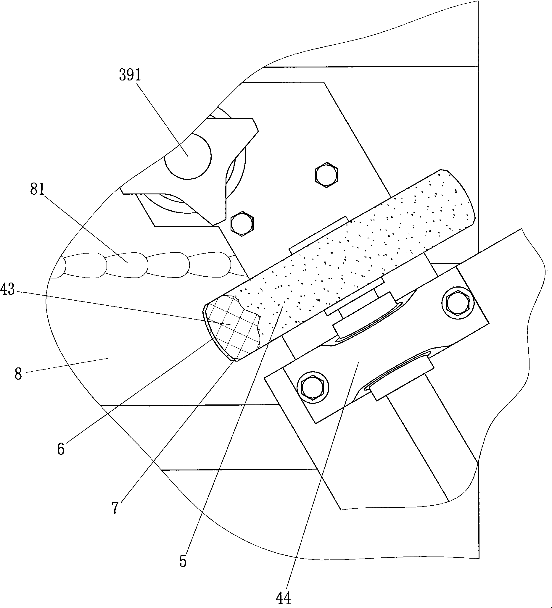 Butt-welding weld joint automatic coping device