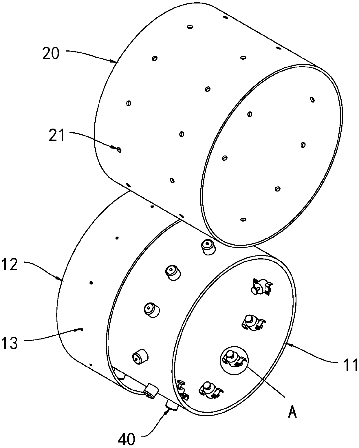 Continuous punching structure for printing