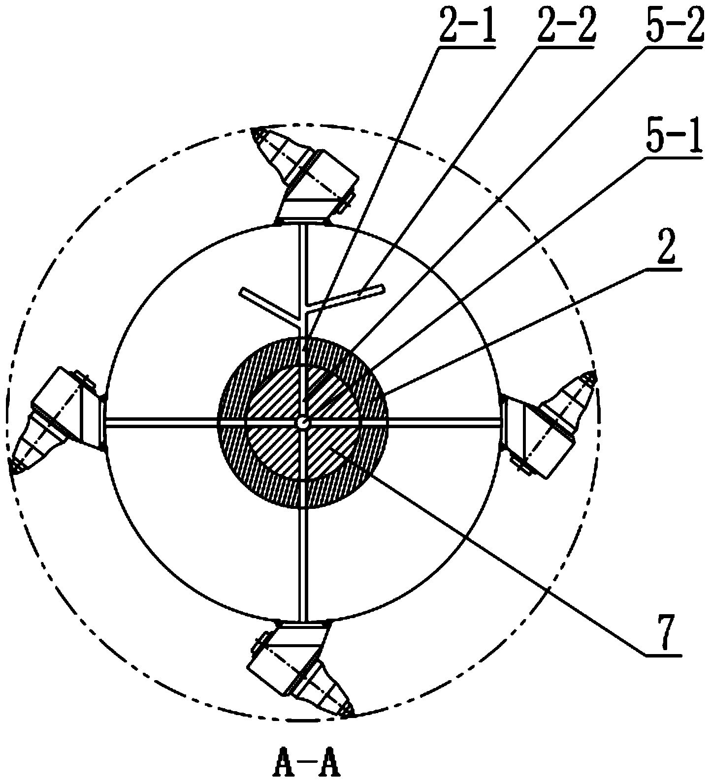 Heading machine cutting head assisted by high-pressure water jet