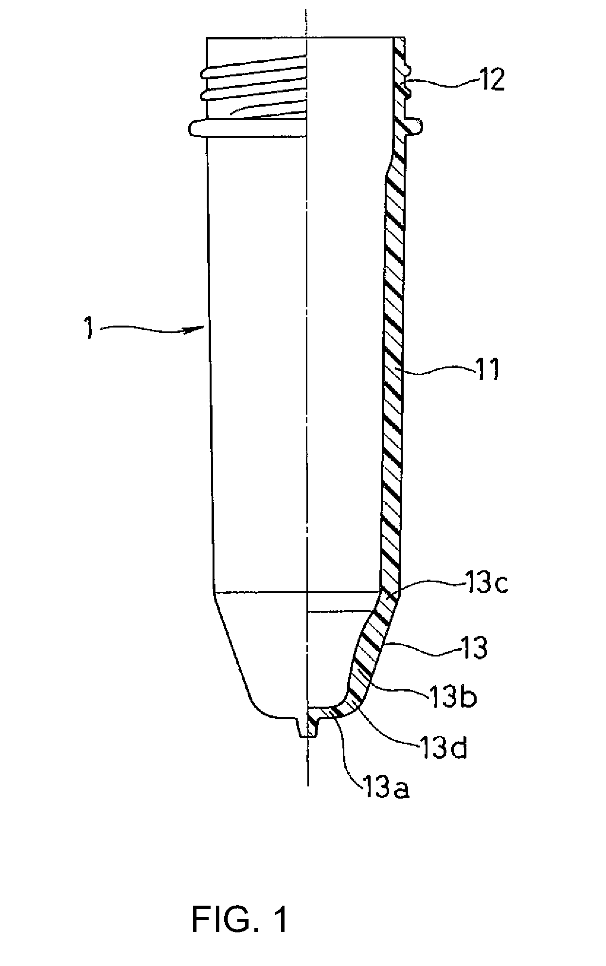 Preform for stretch blow-molded bottle