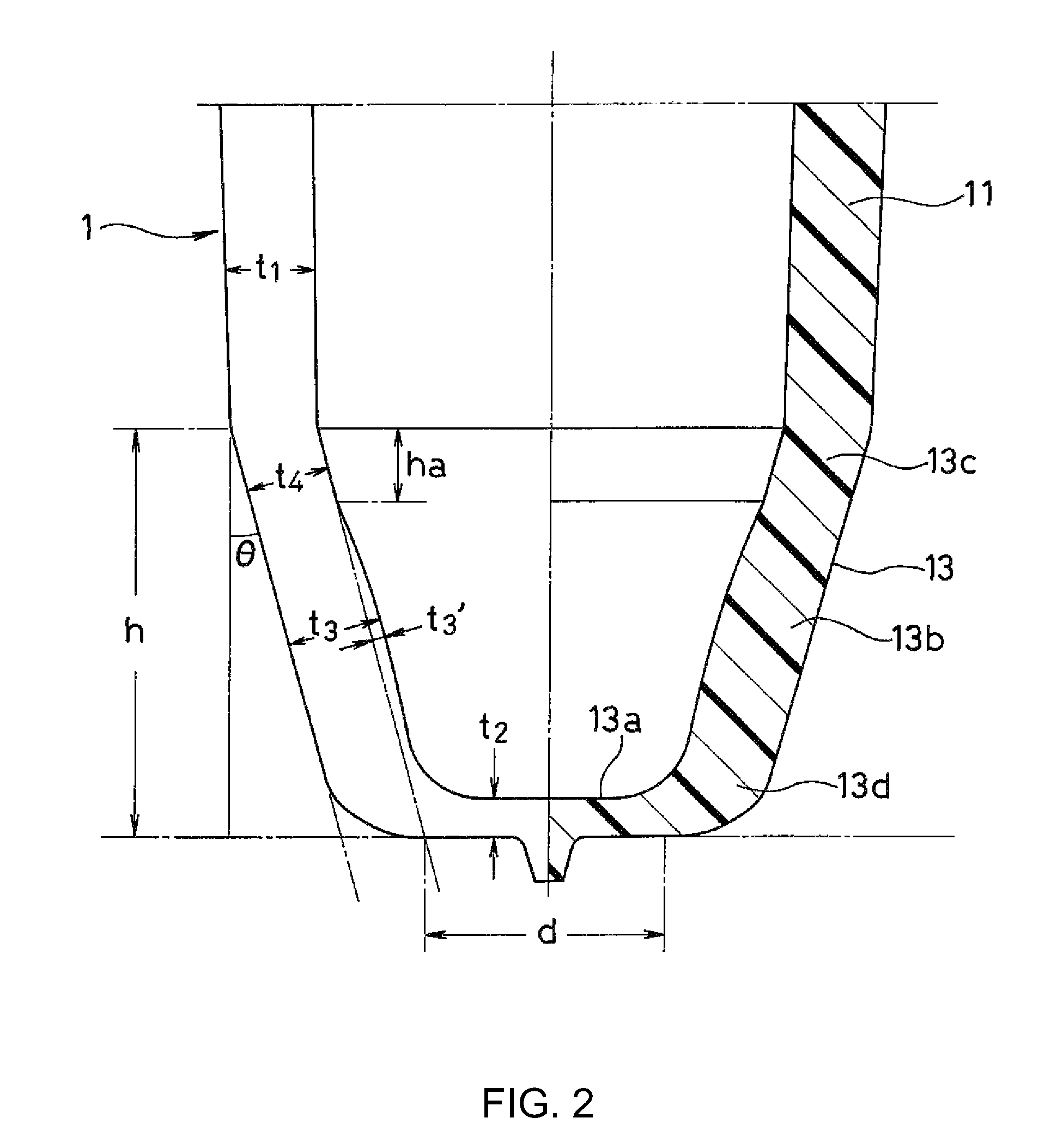 Preform for stretch blow-molded bottle