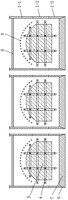 Building dense region underground-space-building caisson construction method