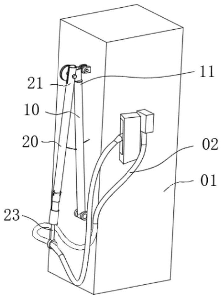 Large-current wire arranging and connecting device