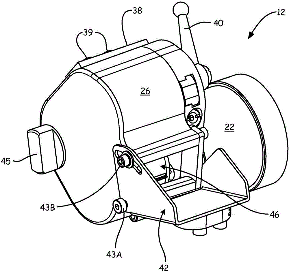 Dual wedge clamp angled blade cutter system