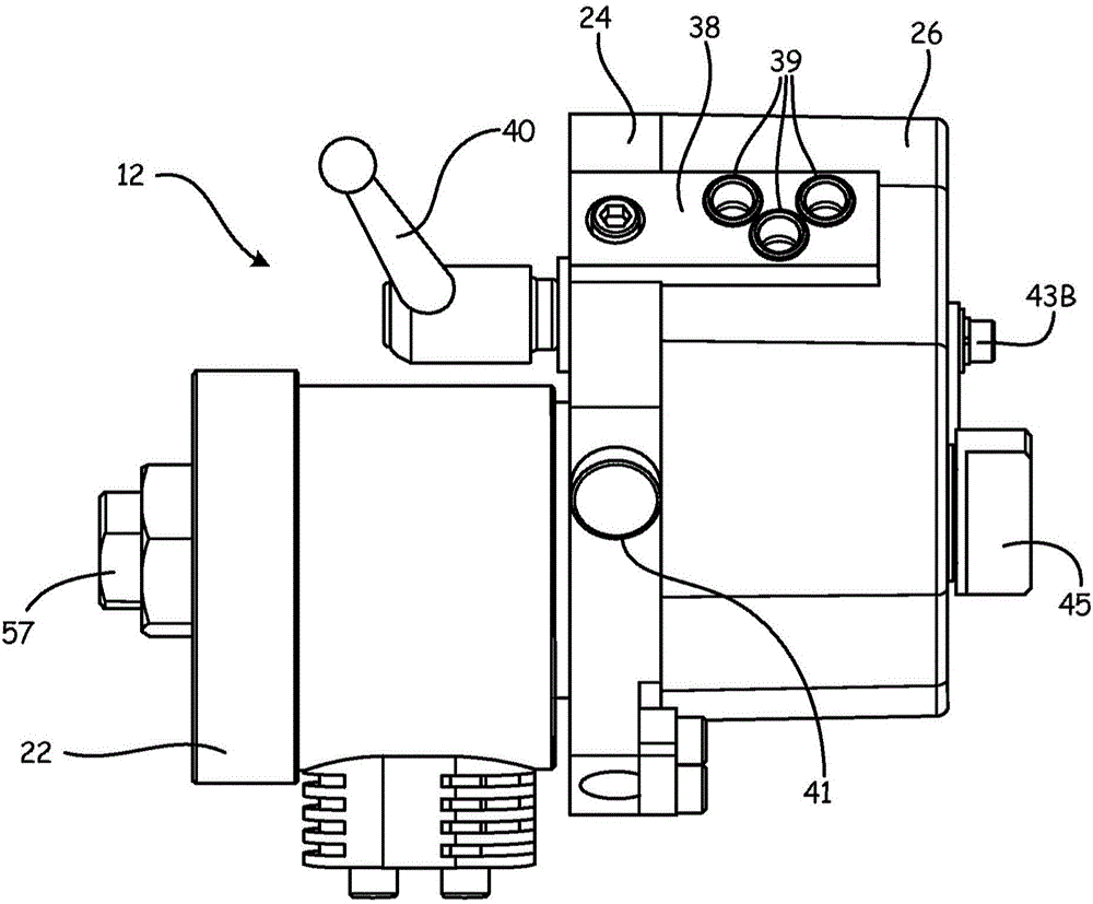 Dual wedge clamp angled blade cutter system