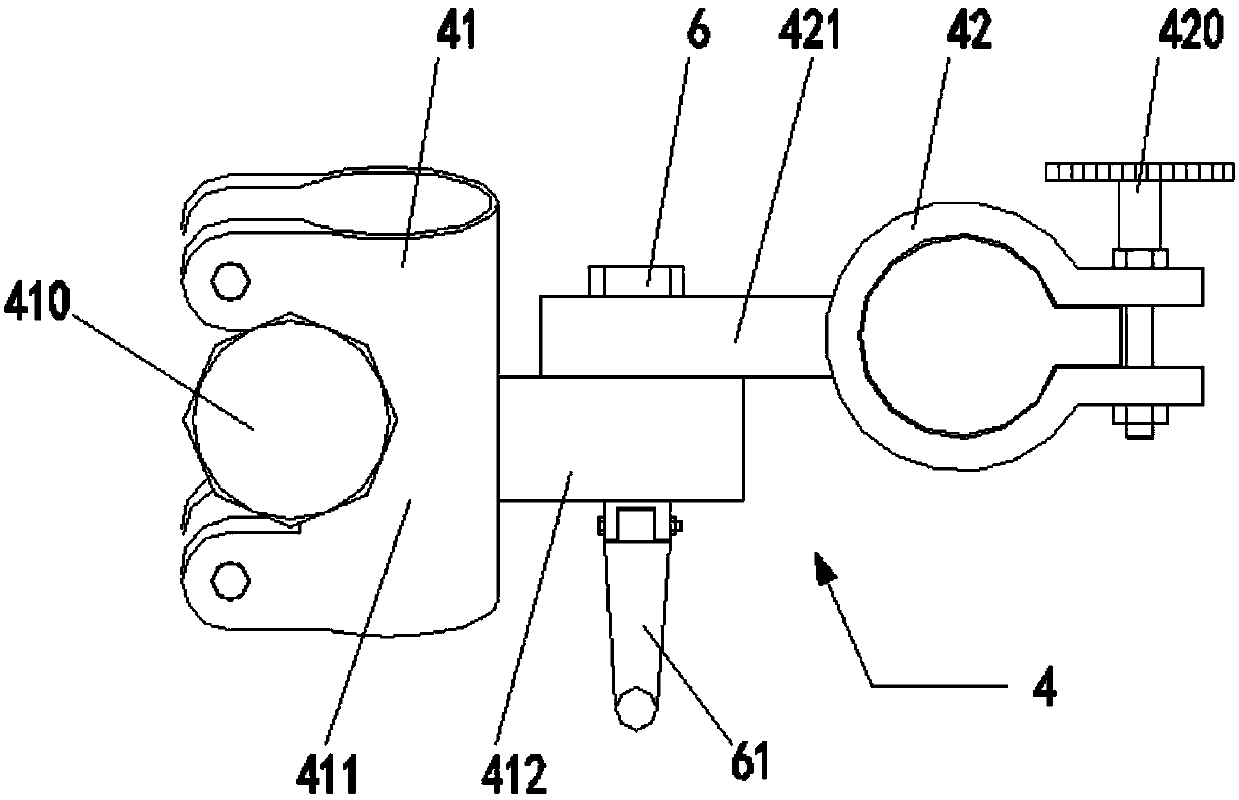 Plasma spraying head fixing frame