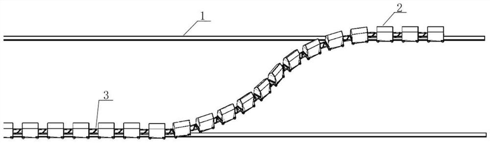 A movable isolation guardrail system and tidal lane changing method