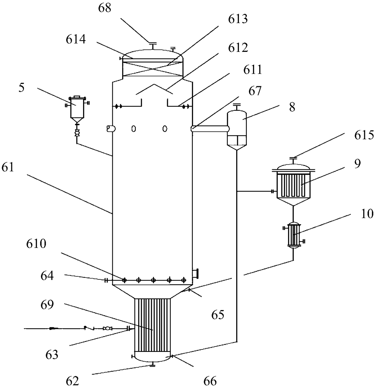 A hydrogenation method and hydrogenation device for a hydrogen-containing anthraquinone working liquid