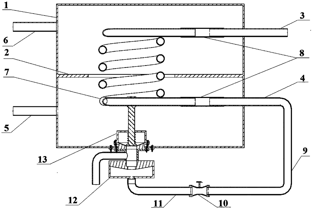 Volumetric heat exchanger with self-excited pulsating enhanced heat exchange function and working method thereof