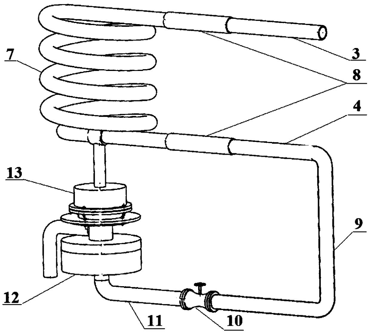 Volumetric heat exchanger with self-excited pulsating enhanced heat exchange function and working method thereof