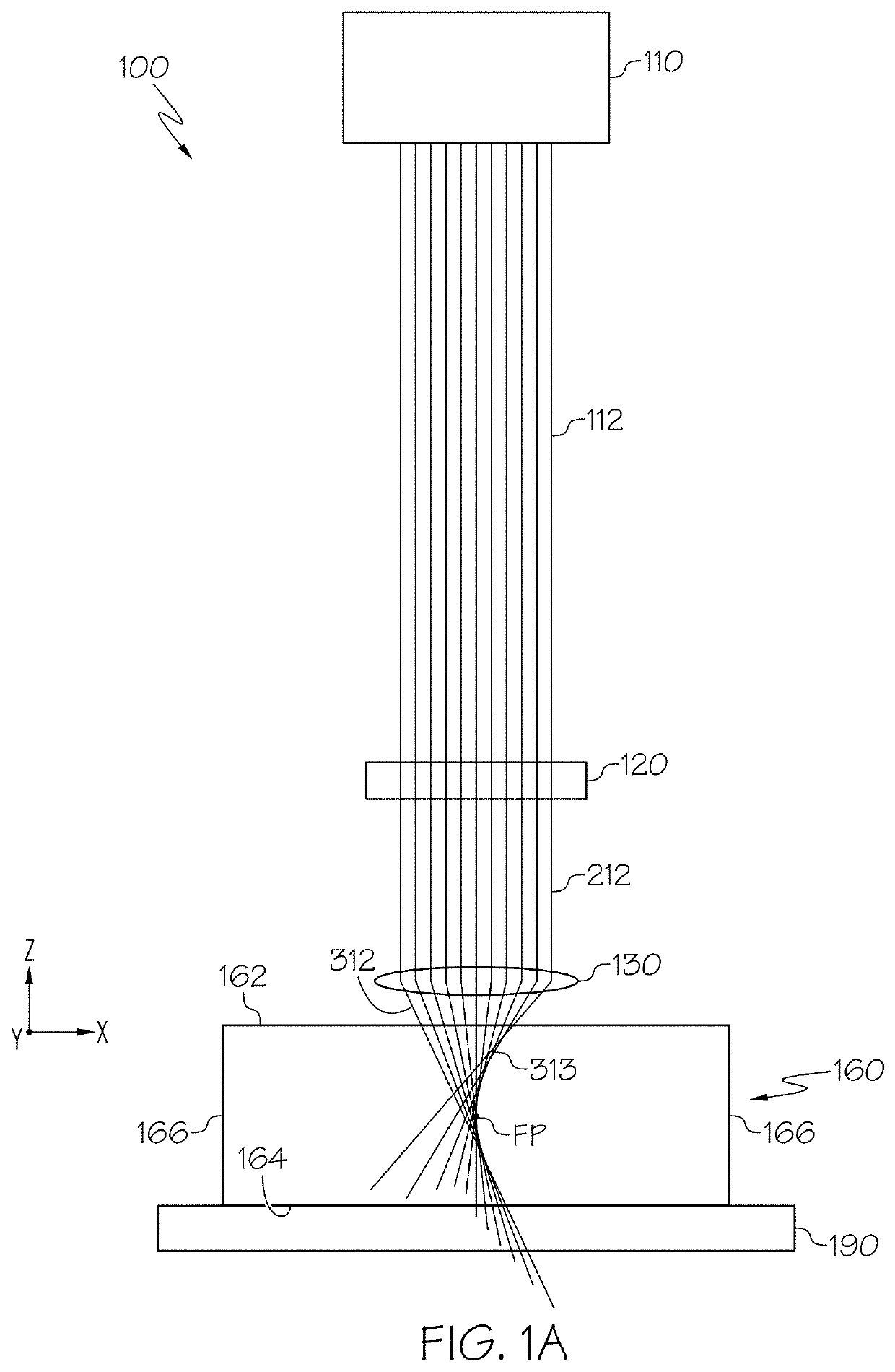 Laser forming non-square edges in transparent workpieces using modified airy beams