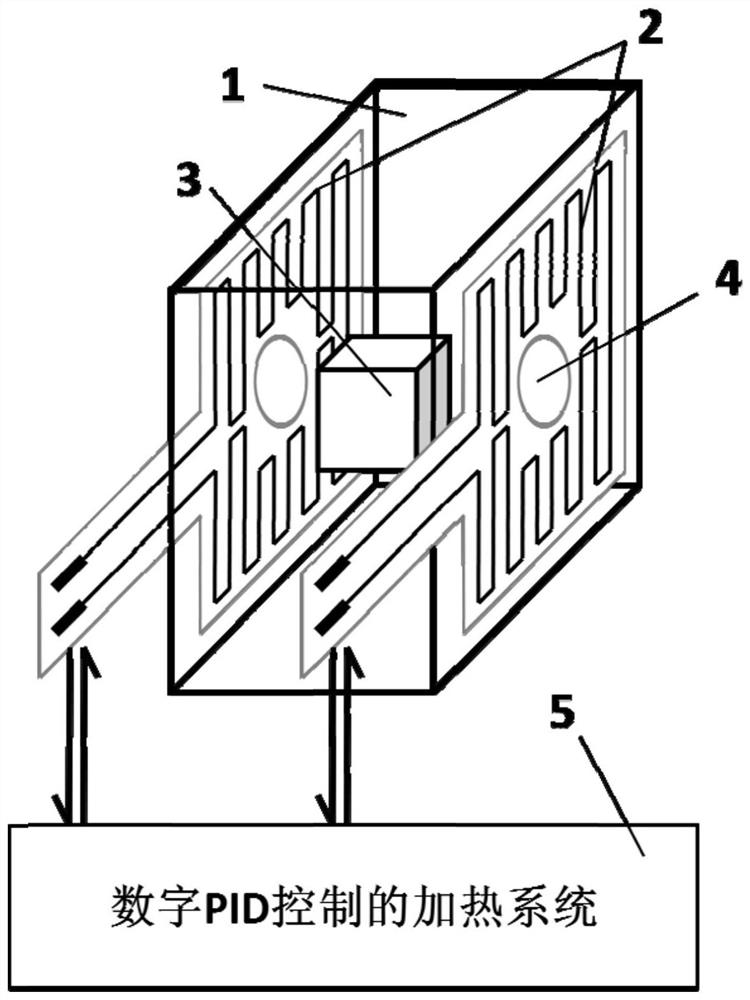 A non-magnetic temperature control system and method for serf atomic gas chamber