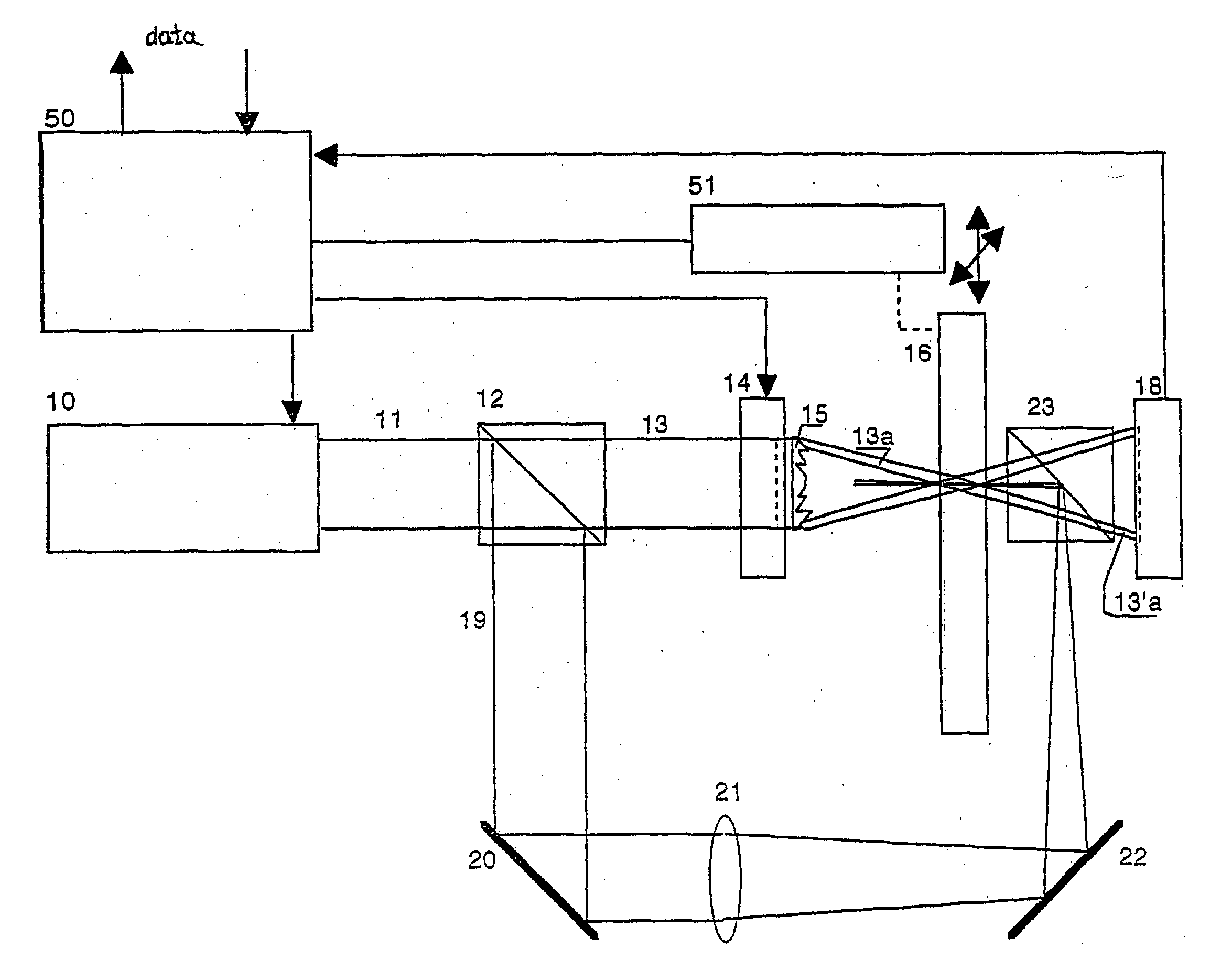 Confocal holographic optical storage with non-overlapping records