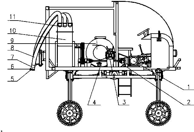 Orientation atomizing device for cotton operation