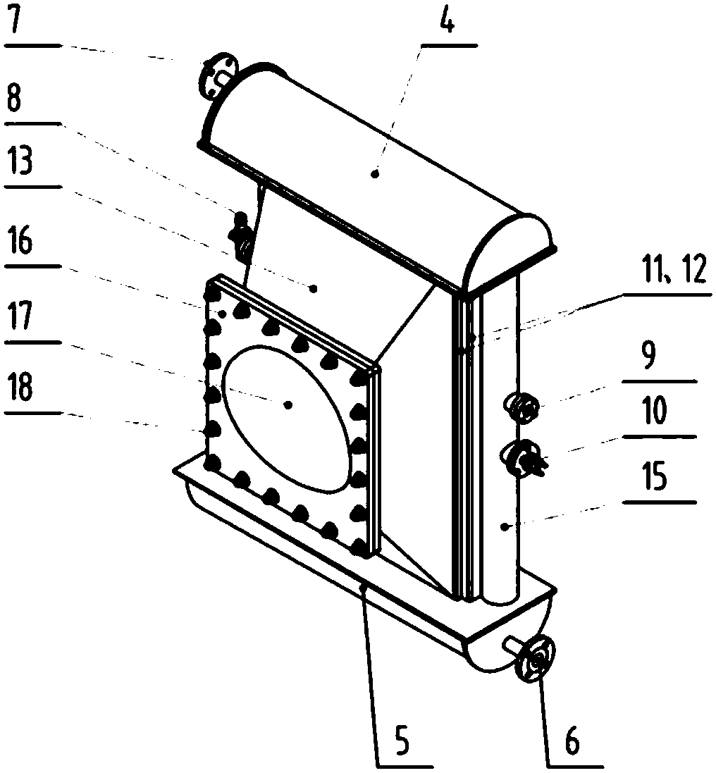 Burner of slotted type flame combustion device