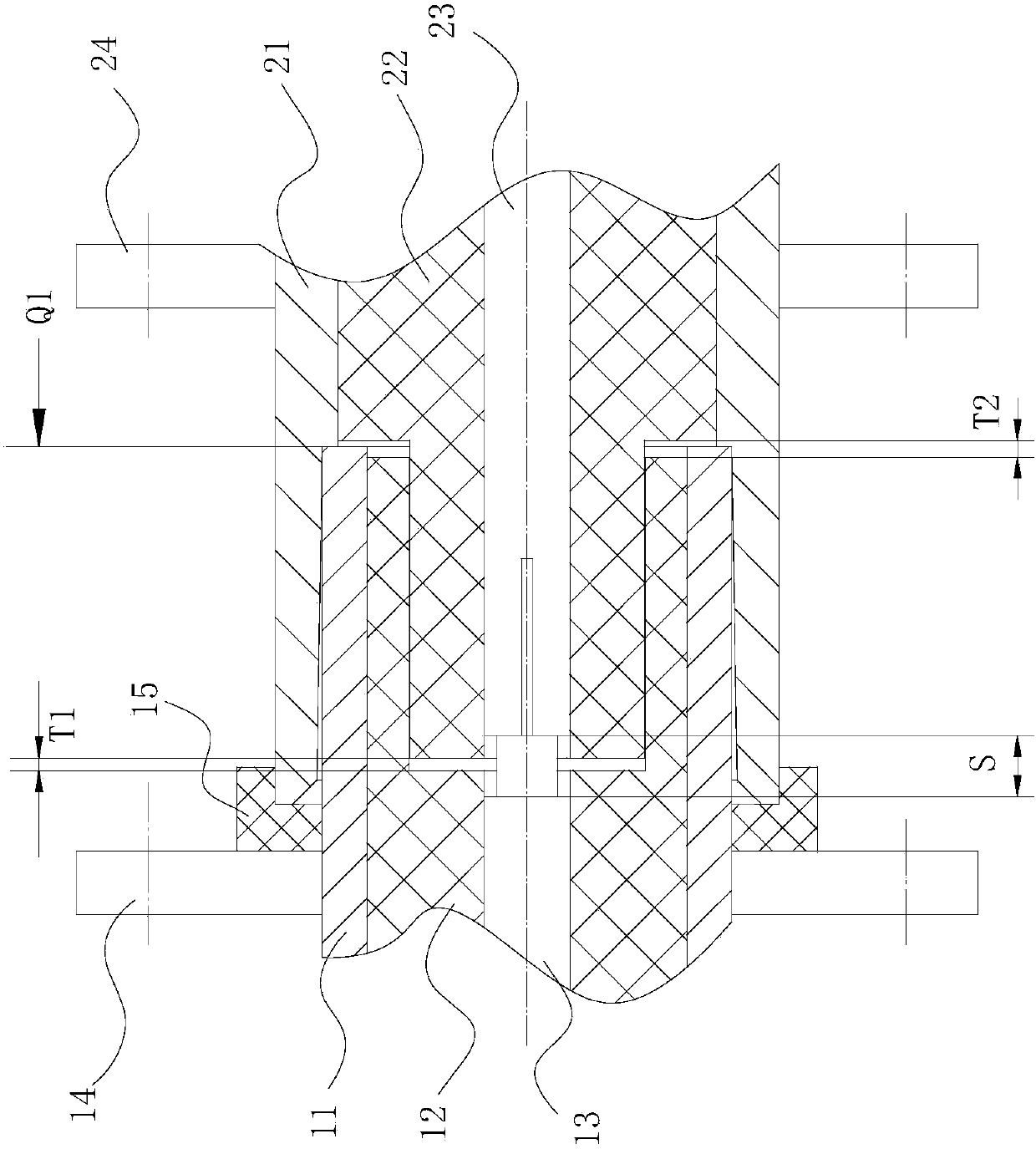 CNC type RF coaxial connector interface