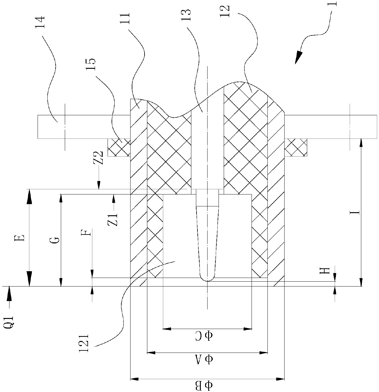 CNC type RF coaxial connector interface