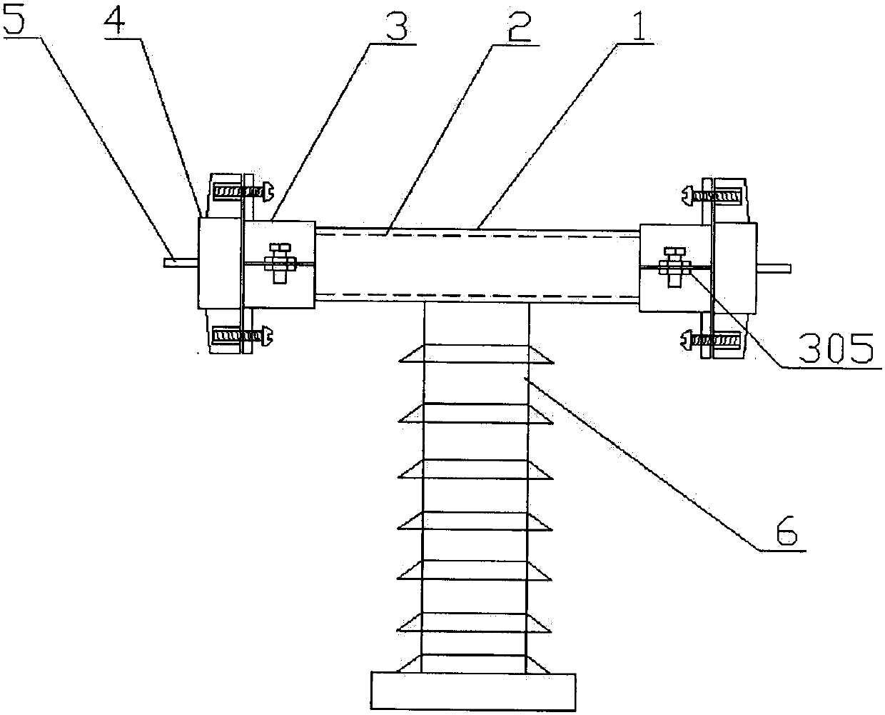 Portable 35KV fuse core replacing device and quick core replacing method