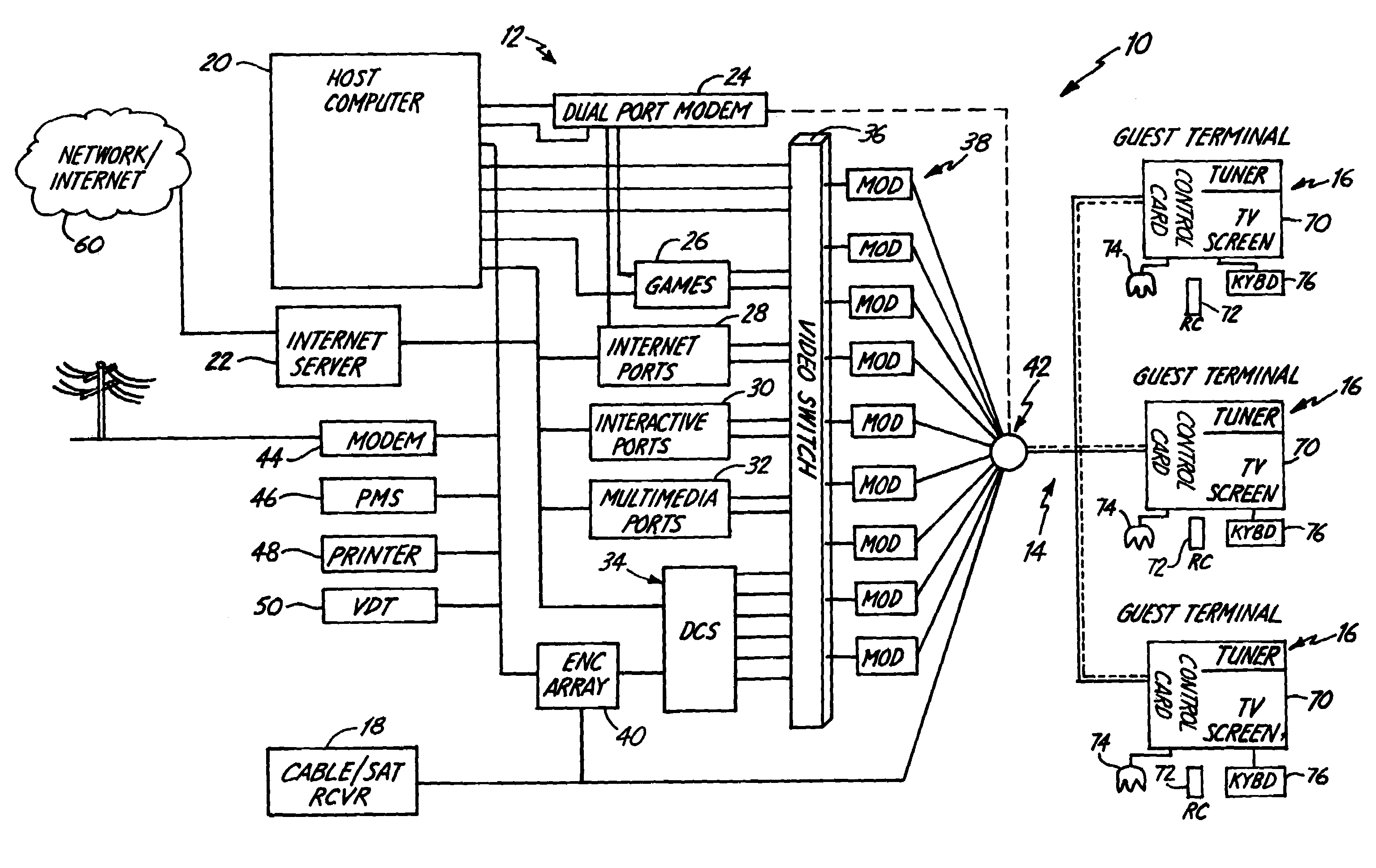 Lodging entertainment system with guest-selected time shifting