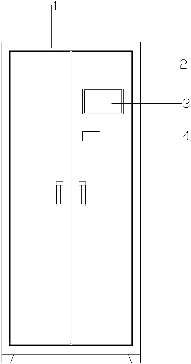 Intelligent storage cabinet for storage of electronic connectors