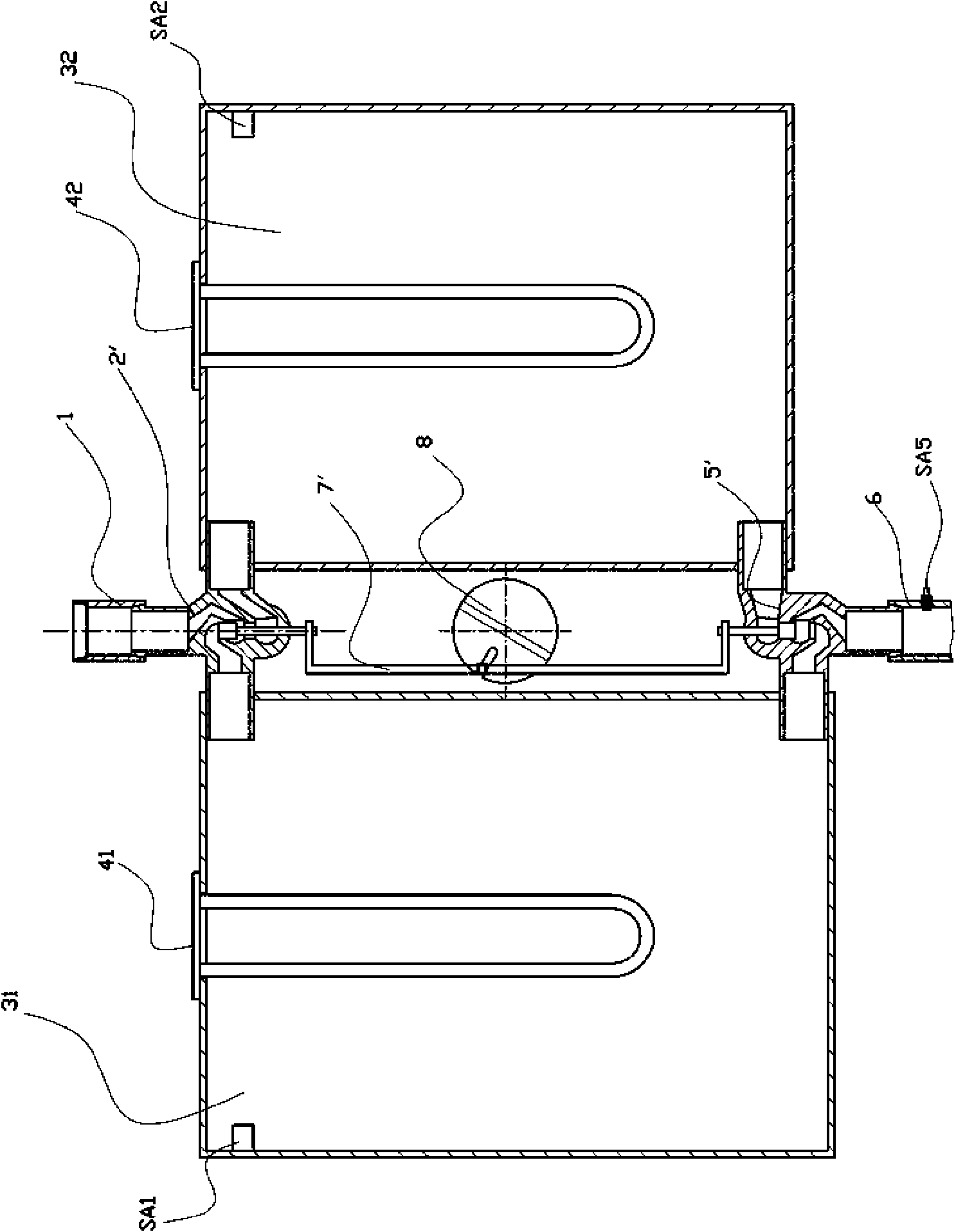 Drinking water dispenser with double heating boxes