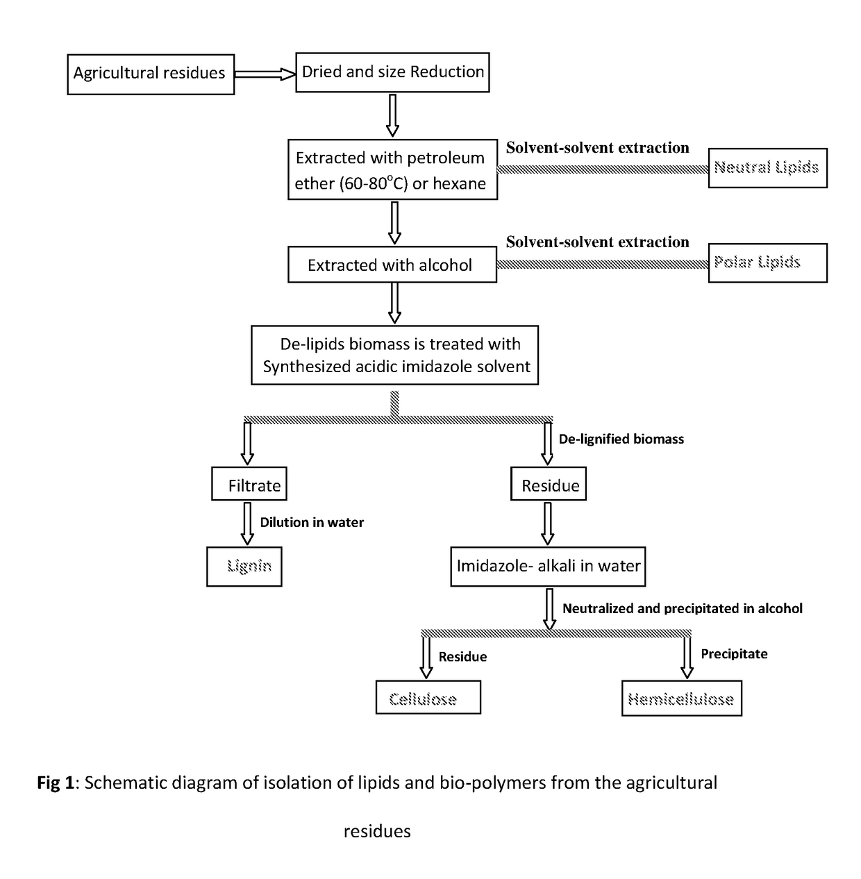 An eco-friendly process for the isolation of biopolymers from agricultural residues