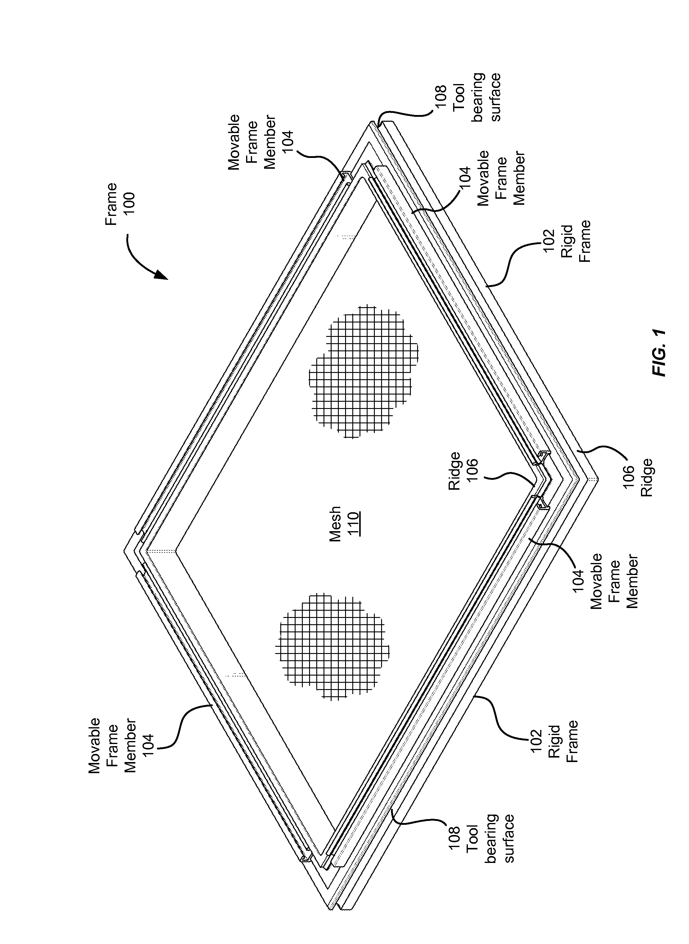 Screen-printing frame