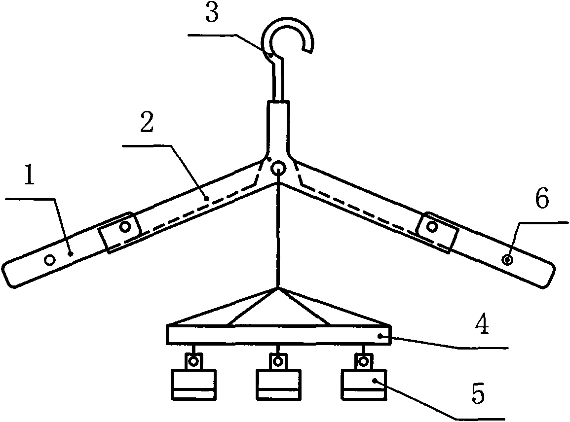 Novel multifunctional folding clothes hanger