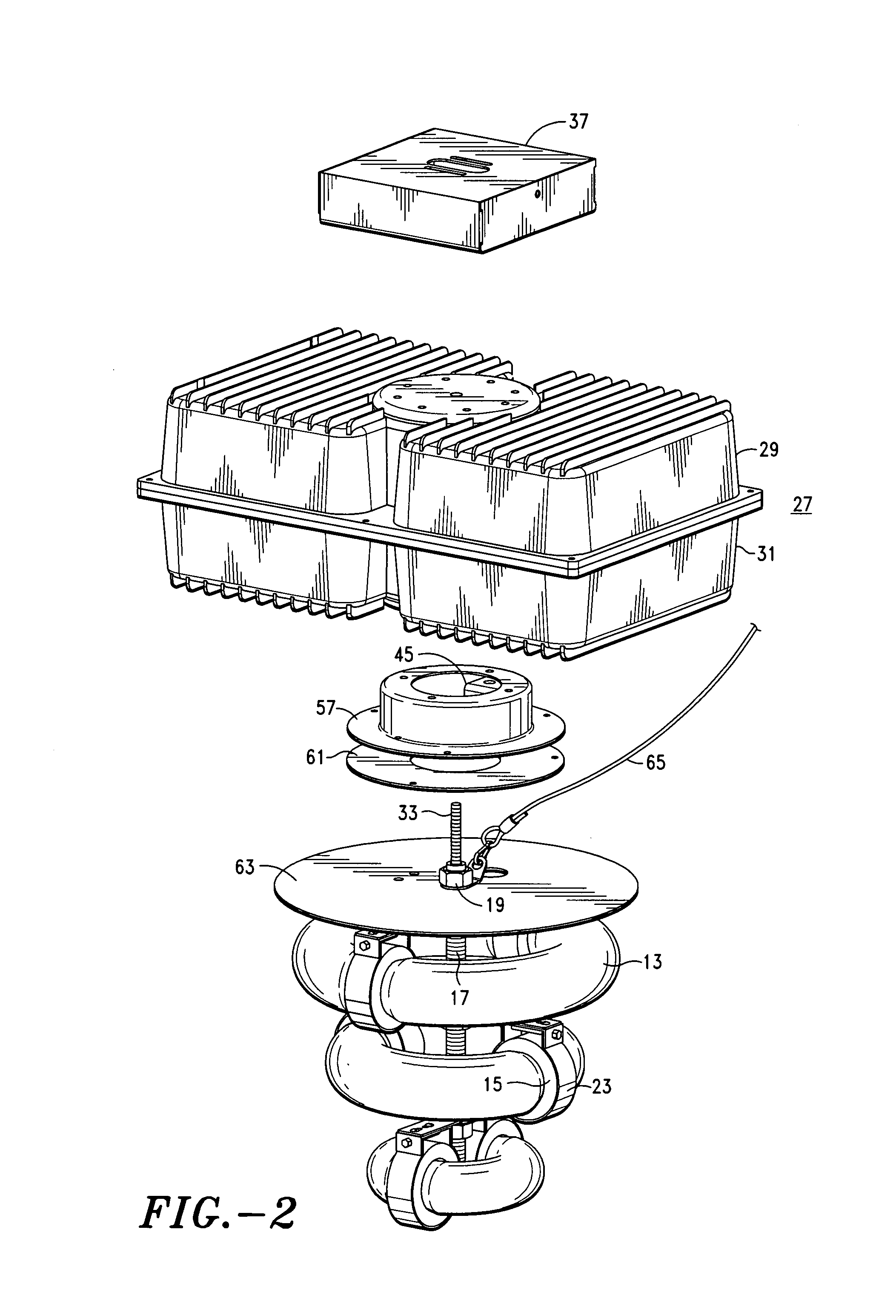 Induction fluorescent light fixture