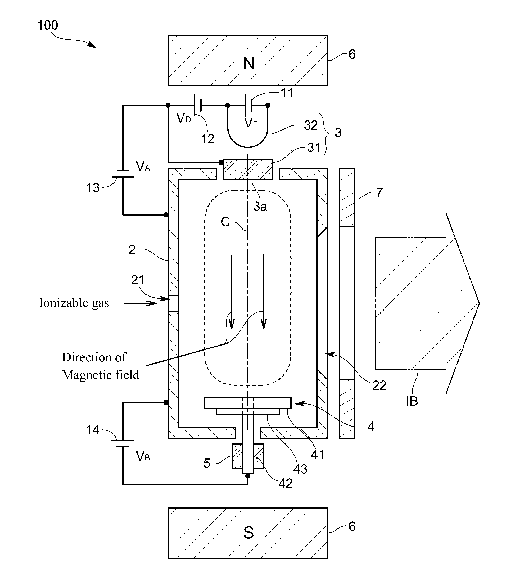 Repeller structure and ion source