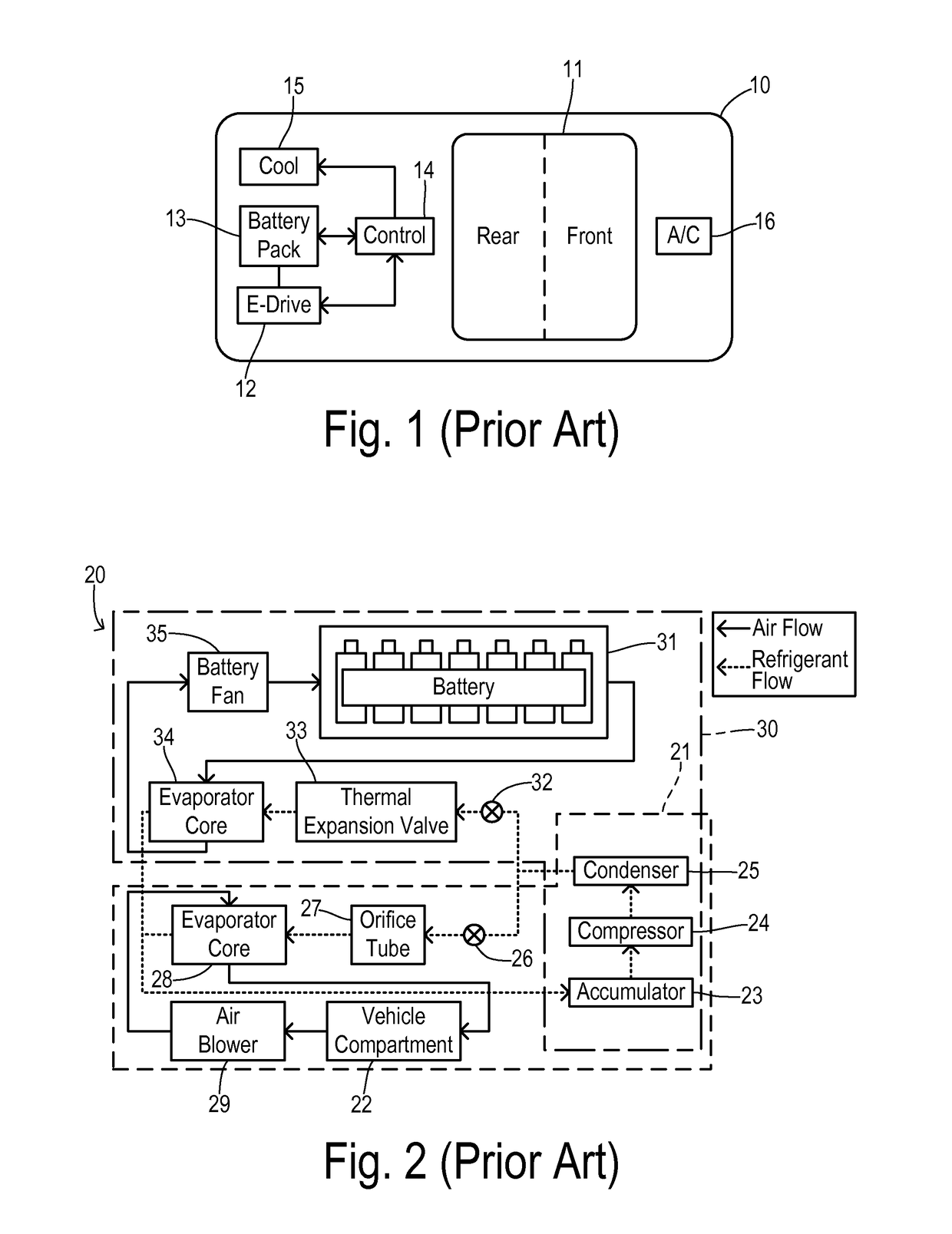 Hybrid vehicle with multi-zone cabin cooling and integrated battery cooling