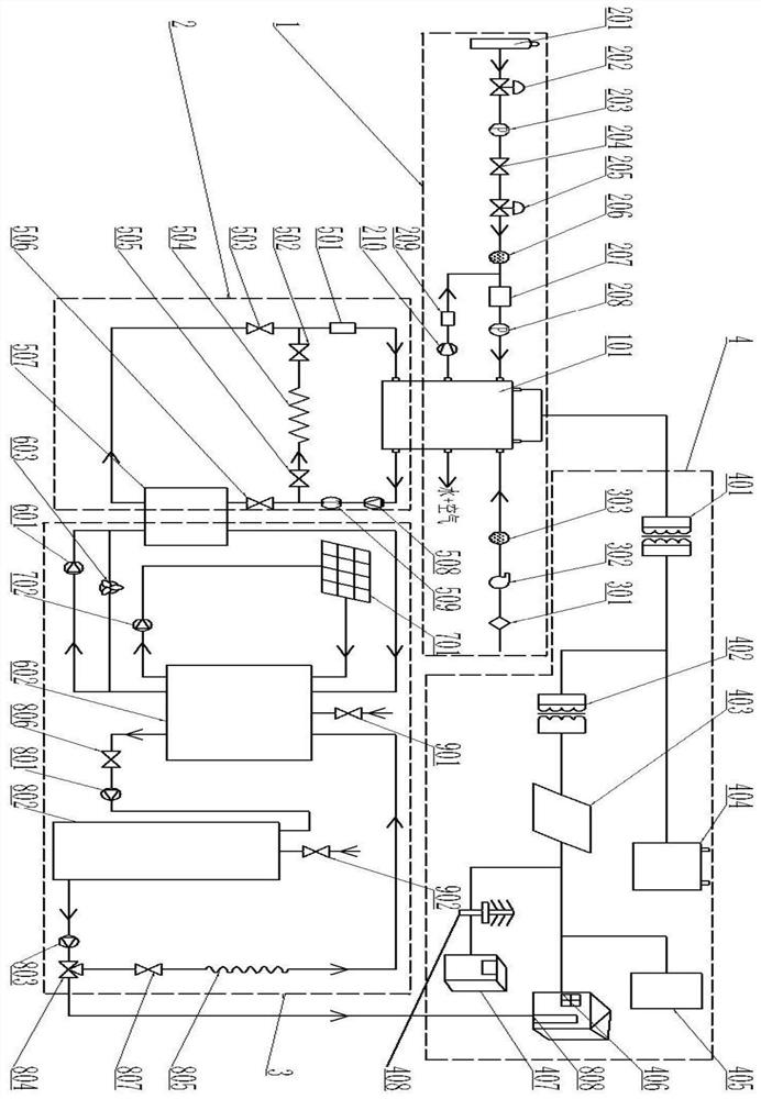 Building combined cooling heating and power system and method based on proton exchange membrane fuel cell