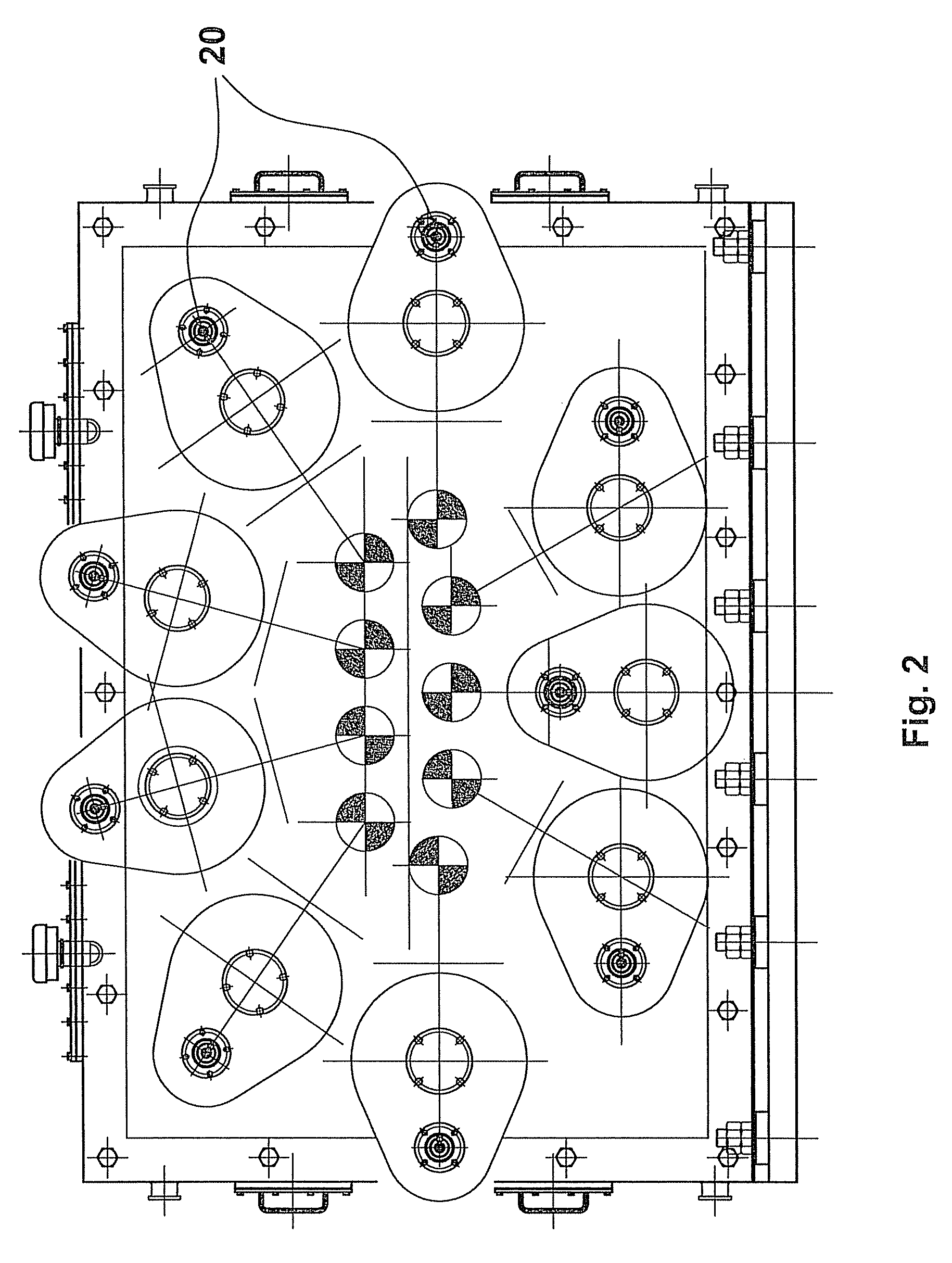 Roller actuating device for machines used for processing metal products