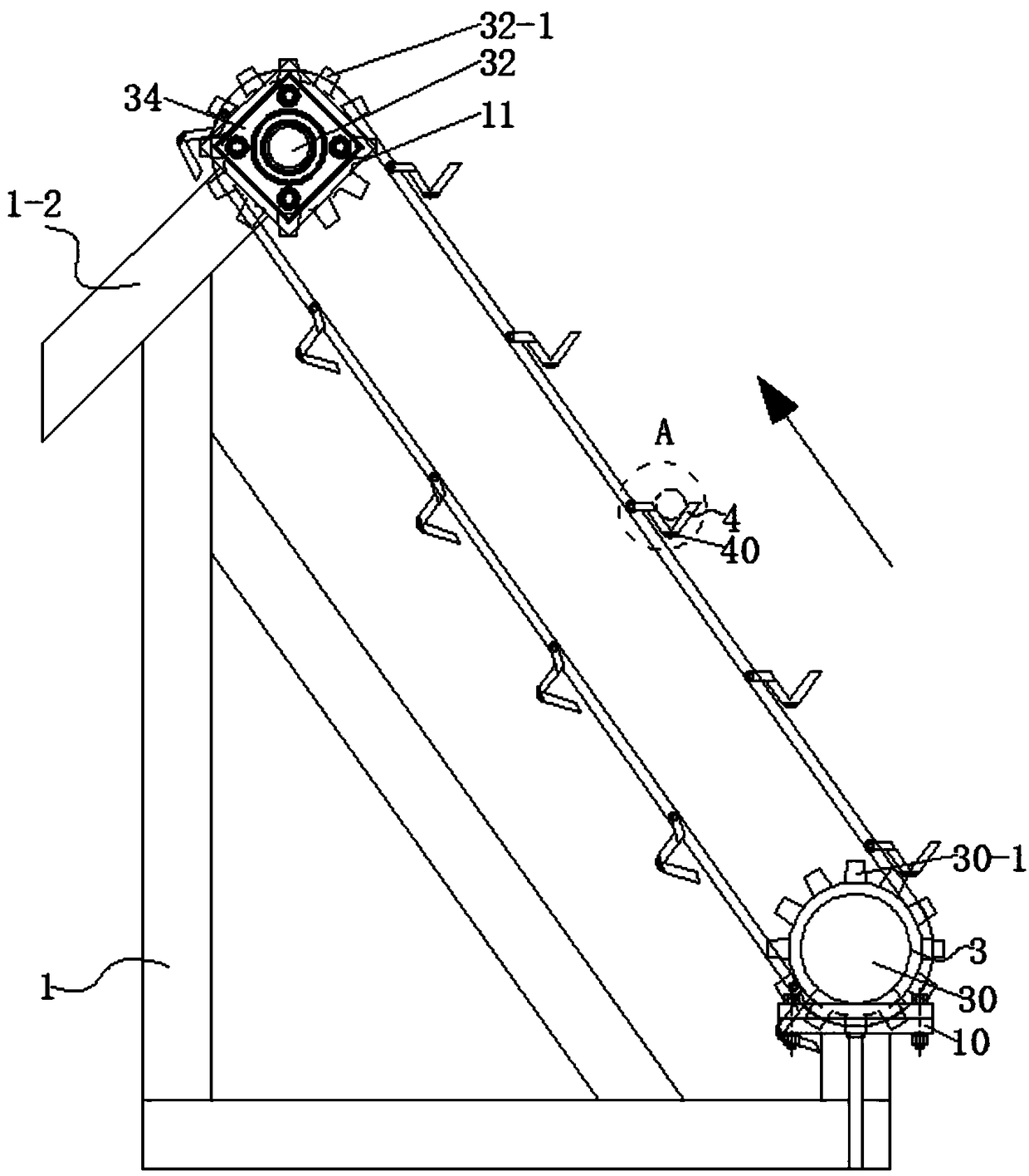 Main reinforcement loading device for roll seam welding machine for steel reinforcement framework