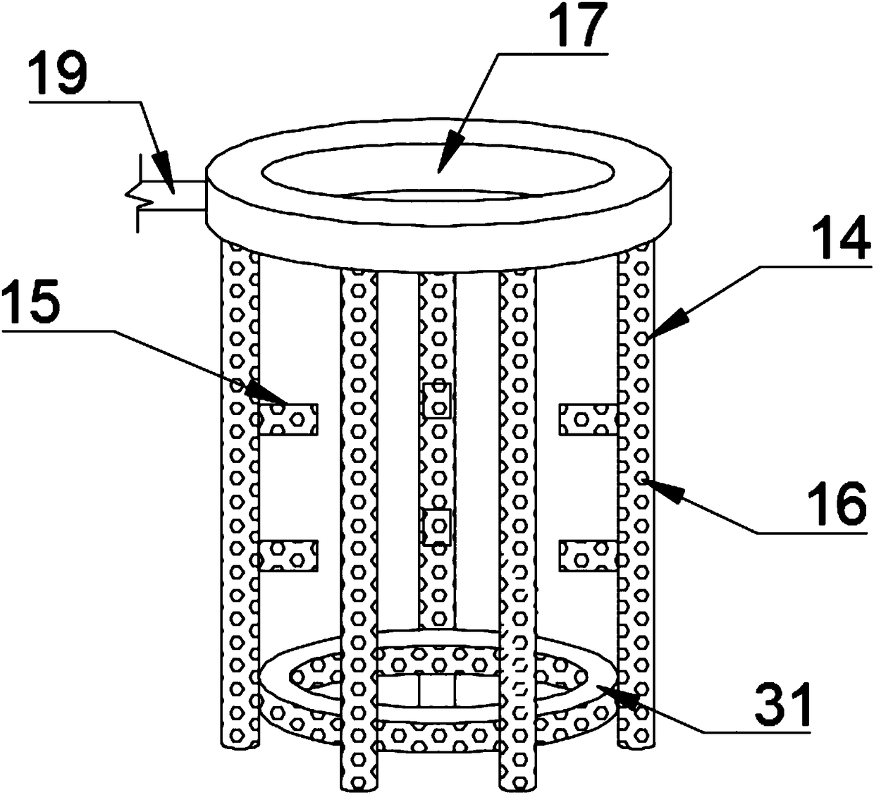 Anti-hardened biological fermentation reaction kettle with temperature adjustable